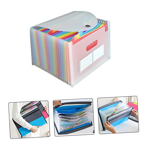 VILLFUL Dokumenten Organizer Transparente Fächermappe mit Bunten Trennblättern für Büro Schule und Reisen zur Effektiven Dokumentenorganisation von VILLFUL