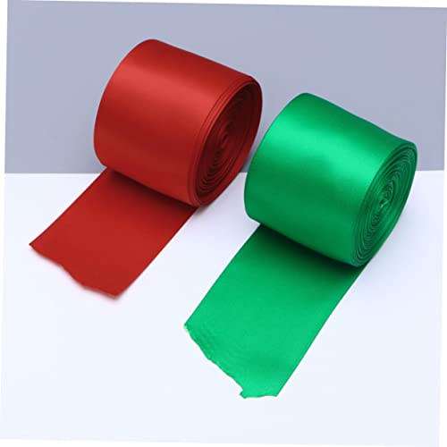 VILLFUL Doppelseitiges Satinband Grün Glatt und Farbecht Geschenkband für Hochzeitsdekoration DIY Bastelband für Party Brautstrauß Einladungen und Geschenkverpackung von VILLFUL