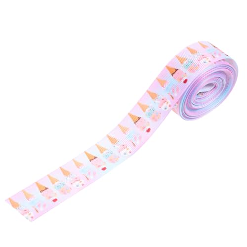 VILLFUL Eiscreme Dekoband Breit Farbintensives Vielseitiges DIY Geschenkband für Partydeko Verpackung Bastelarbeiten Langlebig nicht Verblassend Praktisches Verpackungsband von VILLFUL