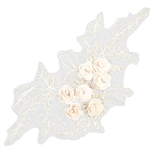 VILLFUL Eleganter DIY Spitzenaufnäher für Kleidung Bestickte Applikation Vielseitiges Zubehör für Qipao Abendkleider Braut und Bühnenmode Kreative Handarbeit zur Individuellen von VILLFUL