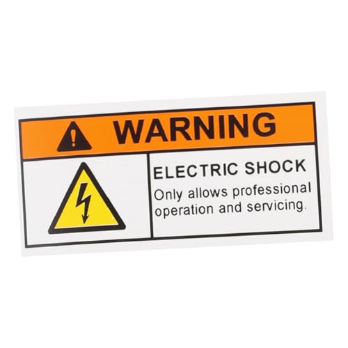 VILLFUL Elektrischer Schock Selbstklebendes Warnschild für Sicherheitswarnungen in Fabriken und Krankenhäusern Hochspannungsgefahr Englische Beschriftung Zuverlässiger von VILLFUL
