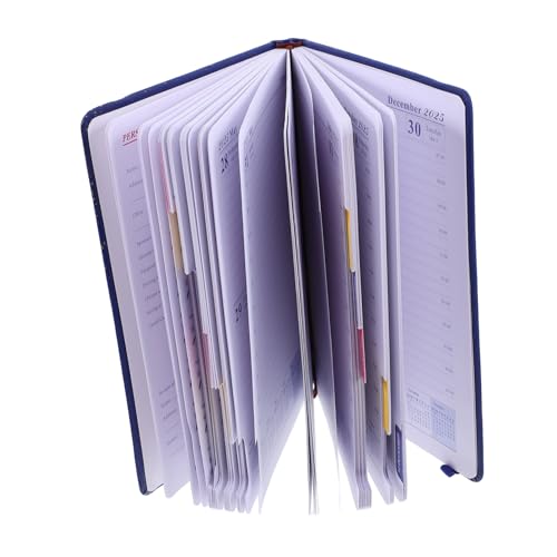 VILLFUL Englisches Notizbuch Täglicher Planer Erwachsene Notizbuch Notizblock Für Die Tagesordnung 2025 Notizbücher Täglich Tragbarer Planer-notizblock Planungsbuch Gefüttert Papier Blau von VILLFUL
