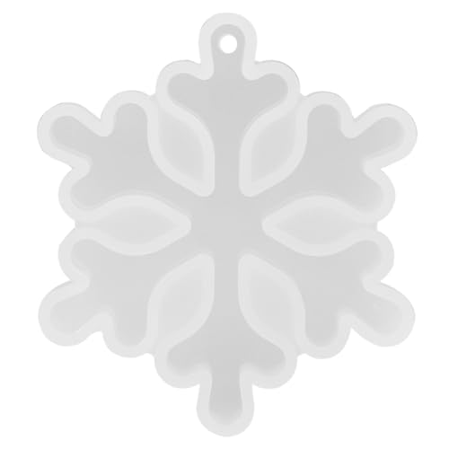 VILLFUL Epoxidharz Silikonform Schneeflocke Anhänger Formen für DIY Schmuckherstellung Transparent Wiederverwendbar Kreative Silikonform für Weihnachtsdeko und Charms Großes Modell von VILLFUL