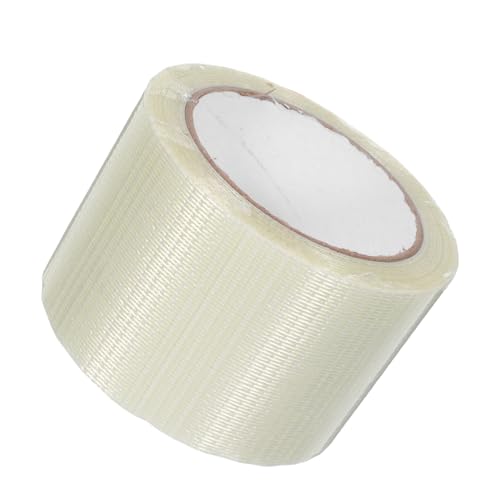 VILLFUL Fiberglas Klebeband Transparent Verstärktes Packband mit Einseitiger Streifenverstärkung für Hohe Zugfestigkeit Vielseitig Einsetzbar für Verpackung Versand Heimreparaturen und von VILLFUL