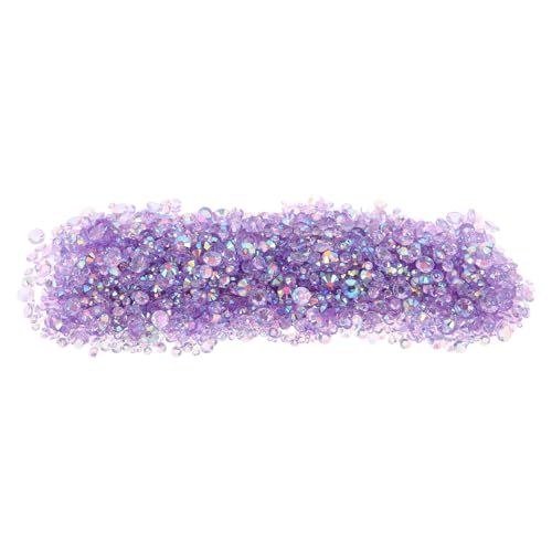 VILLFUL Flatback Jelly Strasssteine Nagelschmuck Zum Basteln Jelly Nail Art Charms Flatback Nail Jewels Nagelschmuck Zubehör Lavendelharz von VILLFUL