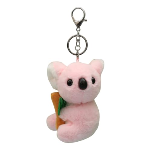 VILLFUL Fluffy Plüsch Koala Schlüsselanhänger mit Metallkette Weicher Kuschelanhänger für Taschen Niedlicher Glücksbringer als für Freunde Familie Rosa Design VILLFUL Fluffy Plüsch Koala Schlüsselanhänger mit Metallkette Weicher Kuschelanhänger für Taschen Niedlicher Glücksbringer als für Freunde Familie Rosa Design von VILLFUL