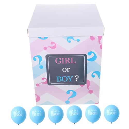 VILLFUL Gender Reveal Party Zubehör mit Luftballons und Ballonboxen für Shower Geschlecht Bekanntgabe Dekorationen mit Fragezeichenbox und Blauen Ballons VILLFUL Gender Reveal Party Zubehör mit Luftballons und Ballonboxen für Shower Geschlecht Bekanntgabe Dekorationen mit Fragezeichenbox und Blauen Ballons von VILLFUL