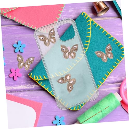 VILLFUL Glänzende Schmetterlings strass Applikation Schmuck Patch zum Aufnähen für Kleidung Schuhe DIY Bastelbedarf Modische Langlebige Detailreiche Dekoration von VILLFUL