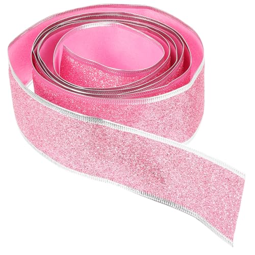 VILLFUL Glitter Geschenkband Schneidbares Dekoband in Verschleißfestes Bastel und Verpackungsband für Party Valentinstag DIY Geschenkverpackung Leicht Tragbar und Vielseitig Einsetzbar von VILLFUL