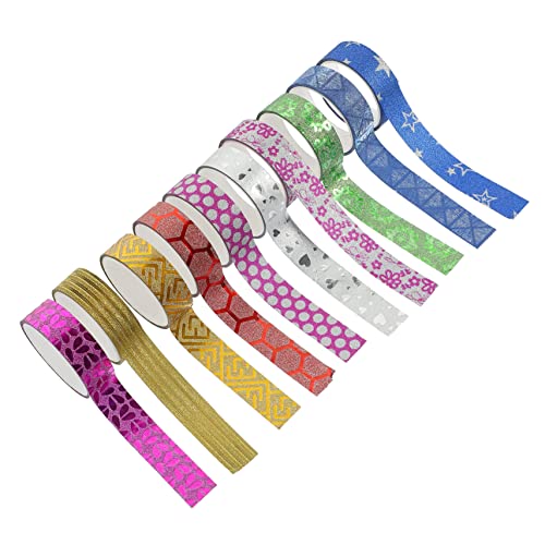 VILLFUL Glitzer-washi-tape 100 Rollen Bunte Musterbänder Für Scrapbooking Notizbücher Dekorative Geschenkbänder Papierbänder Mit Mustern von VILLFUL