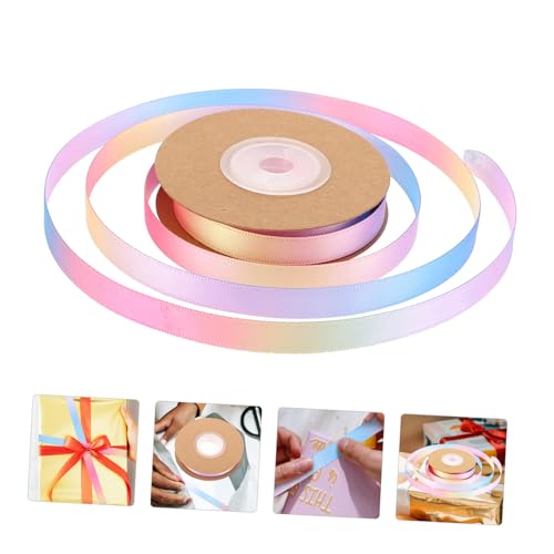 VILLFUL Graduiertes Polyester Geschenkband Farbverlauf Kreatives DIY Schleifenband für Geschenkverpackung Dekoration Bastelprojekte und Haarschmuck von VILLFUL