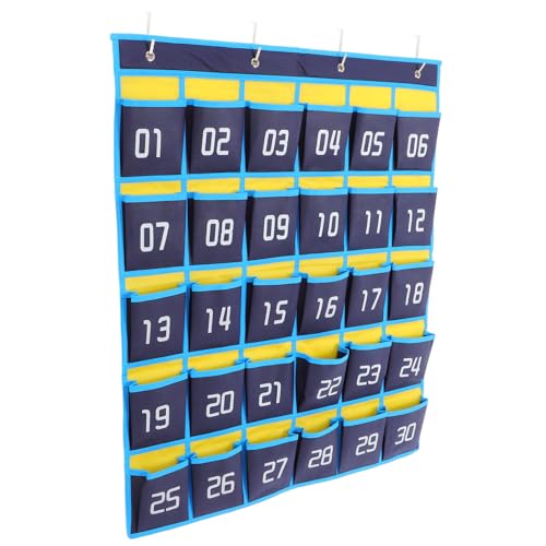 VILLFUL Hängender Handy Organizer mit Nummerierten Taschen Robuster Wand Aufbewahrungsbeutel für Klassenzimmer Multifunktionale Aufbewahrungstasche für Handys Taschenrechner Büromaterial von VILLFUL