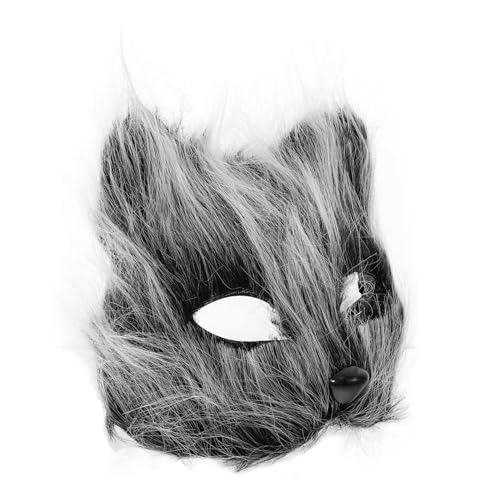 VILLFUL Halbgesichts-fuchsmaskerade-maske mit Künstlichem Fell Bequeme Animal-halbmaske für Erwachsene Vielseitiges Halloween-kostüm-accessoire für Party Cosplay Maskenball und Karneval VILLFUL Halbgesichts-fuchsmaskerade-maske mit Künstlichem Fell Bequeme Animal-halbmaske für Erwachsene Vielseitiges Halloween-kostüm-accessoire für Party Cosplay Maskenball und Karneval von VILLFUL