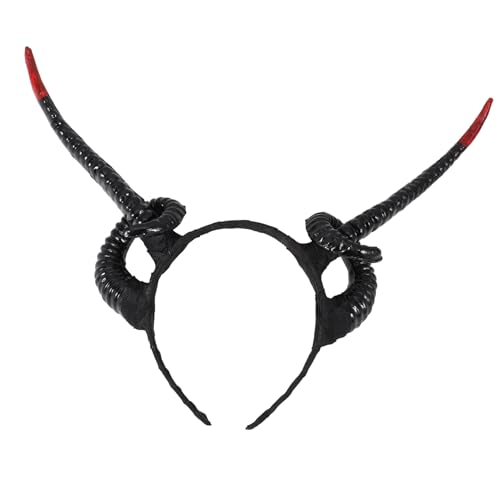 VILLFUL Halloween Horn Stirnband Mädchen Haarschmuck Halloween Hörner Haarband Frauen Kopfschmuck Cosplay Stirnbänder Frauen Stirnband Halloween Haarband Haarschmuck Foto Requisiten Horn von VILLFUL