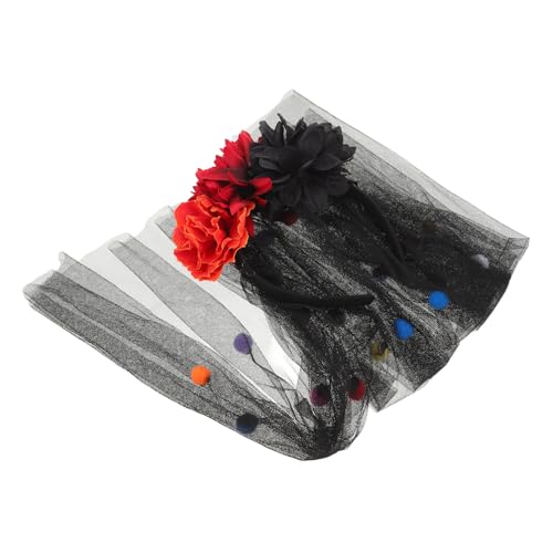 VILLFUL Halloween Mesh Schleier Haarreif mit Totenkopf Rosen Gothic Braut Haarband für Day Of The Dead Kostüm Halloween Party Tanz Accessoire VILLFUL Halloween Mesh Schleier Haarreif mit Totenkopf Rosen Gothic Braut Haarband für Day Of The Dead Kostüm Halloween Party Tanz Accessoire von VILLFUL