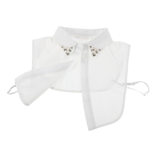 VILLFUL Handgefertigtes gefälschtes Kragenschal falscher Hemdkragen Fake-Kragen abnehmbar abnehmbarer Blusenkragen Dame falscher Kragen Modische Hemdkragen Kunstkragen Damen Chiffon Weiß VILLFUL Handgefertigtes gefälschtes Kragenschal falscher Hemdkragen Fake-Kragen abnehmbar abnehmbarer Blusenkragen Dame falscher Kragen Modische Hemdkragen Kunstkragen Damen Chiffon Weiß von VILLFUL