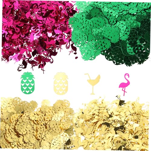 VILLFUL Hawaiian Glitter Konfetti mit Sommer Tischdeko Streudeko Aloha Party Deko für Shower Geburtstage Strand Mottoparty mit Grünem Gelbem Ananas Flamingo und Cocktailglas VILLFUL Hawaiian Glitter Konfetti mit Sommer Tischdeko Streudeko Aloha Party Deko für Shower Geburtstage Strand Mottoparty mit Grünem Gelbem Ananas Flamingo und Cocktailglas von VILLFUL