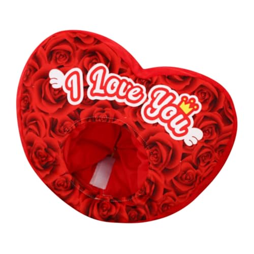 VILLFUL Herzförmiger Plüschhut für Valentinstag Neuheit Kostüm Kopfbedeckung für Unisex als Foto Requisite für Partys Vielseitig Einsetzbar für Verschiedene Anlässe von VILLFUL