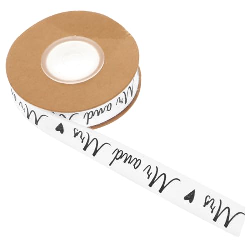 VILLFUL Hochzeitsdekorationsband Baumwolle Bedrucktes Band für DIY Projekte Hochzeiten und Gartenarbeiten Wiederverwendbar und Hautfreundlich von VILLFUL