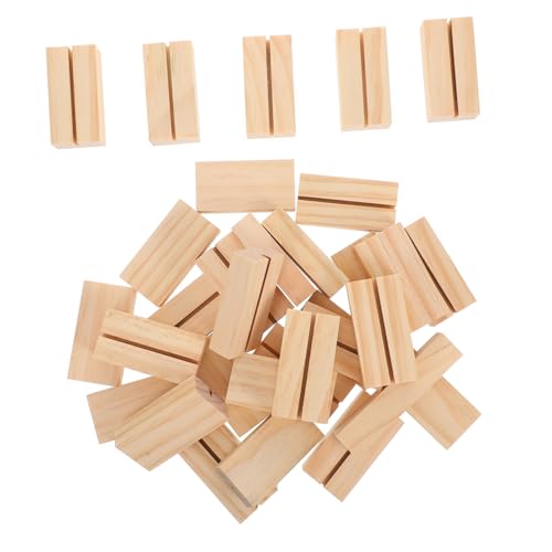 VILLFUL Holz Etikettenhalter 30 Stück Tischnummernhalter Namenskartenhalter Foto Präsentationsockel Für Hochzeit Heimdekoration von VILLFUL