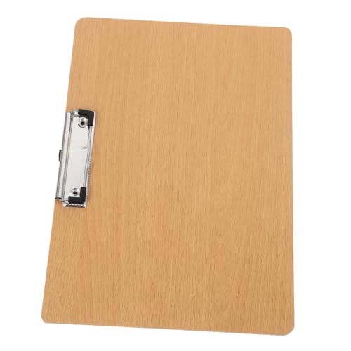 VILLFUL Holz Klemmbrett mit Metallclip Strapazierfähiges und Deformierungsresistentes Schreibunterlage für Büro und Studium für Notizen und Skizzen für Vielseitige Anwendungen von VILLFUL