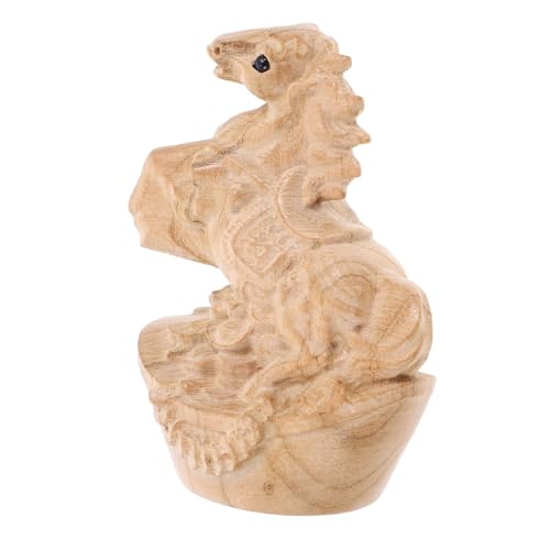 VILLFUL Holzpferd Statue Handgefertigte Holzskulptur für Tischdekoration Pferd mit Yuanbao Wohnkultur Symbol für und Wohlstand für Zuhause und Büro VILLFUL Holzpferd Statue Handgefertigte Holzskulptur für Tischdekoration Pferd mit Yuanbao Wohnkultur Symbol für und Wohlstand für Zuhause und Büro von VILLFUL