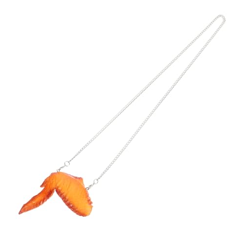 VILLFUL Hühnerflügel Halskette, Hip Hop Halskette, Lebensmittel Anhänger, Lebensmittel Dekoration, Gebratenes Huhn, Anhängerkette, Partygeschenk, Simulations Lebensmittel Halskette, von VILLFUL