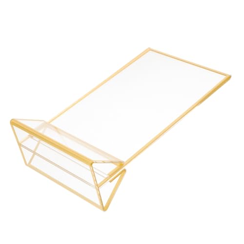 VILLFUL Klarer Menüständer mit Stabilem Sockel Acryl Schilderhalter für Restaurants Hochzeiten und Events Langlebig und Elegant für Tischnummern und Displays von VILLFUL