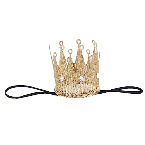 VILLFUL Krone Stirnband für Junge Mädchen Elastisches Leichtes Geburtstagskopfschmuck Komfortabel und Rutschfest Geeignet für Fotoshootings Taufen Partys und Babygeschenke von VILLFUL