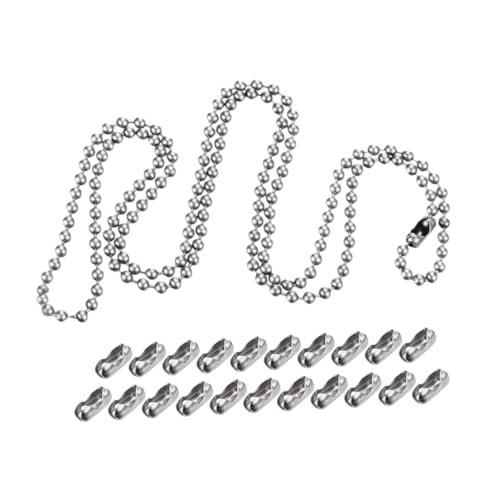 VILLFUL Kugelkette mit Verschlüssen Robuste Rundperlen Halskette für Diy Schmuckherstellung Anhänger Hundemarken und Bastelprojekte VILLFUL Kugelkette mit Verschlüssen Robuste Rundperlen Halskette für Diy Schmuckherstellung Anhänger Hundemarken und Bastelprojekte von VILLFUL