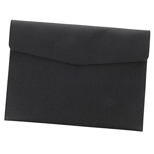 VILLFUL Leder Dokumentenhalter Wasserdichter Organizer für Büro und Reisen Platz für Visitenkarten für Geschäftsunterlagen und Schulmaterialien Schwarz von VILLFUL