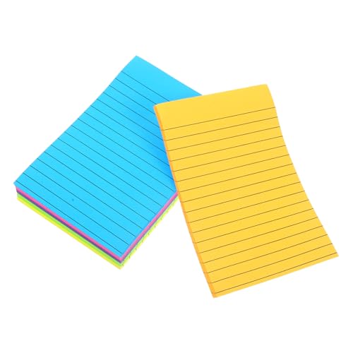 VILLFUL Liniert Fluoreszierende Haftnotizen Stark Klebend Multifunktionale Memo Pads für Büro Zuhause und Schule Wiederablösbar Tragbar Bunte Notizzettel für Organisieren und Erinnern VILLFUL Liniert Fluoreszierende Haftnotizen Stark Klebend Multifunktionale Memo Pads für Büro Zuhause und Schule Wiederablösbar Tragbar Bunte Notizzettel für Organisieren und Erinnern von VILLFUL