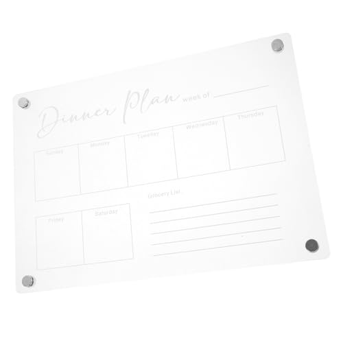 VILLFUL Löschbarer Notizblock, Acryl Whiteboard, Küchenbedarf, Terminplaner, Whiteboards, Acryl Kühlschrank, Nachrichtentafel, Whiteboard Für Die Wand, Tafel Für Den Kühlschrank von VILLFUL