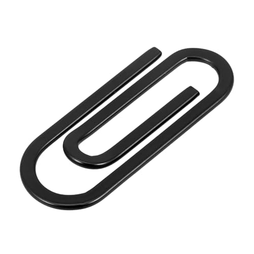 VILLFUL Metall Büroklammern Kleine Kreative Papierklammern Dokumentenhalter Schwarz Vielseitig für Büro Akten Karten Memo Organizer von VILLFUL