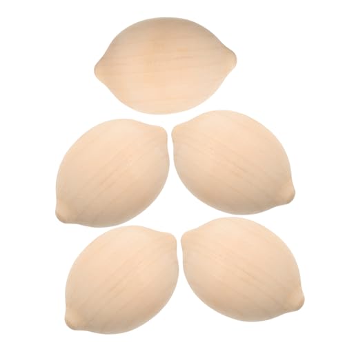 VILLFUL Miniaturzitrone Aus Holz Zum Bemalen Zitronenmodell Holzformen Unbemaltes Spielzeug von VILLFUL