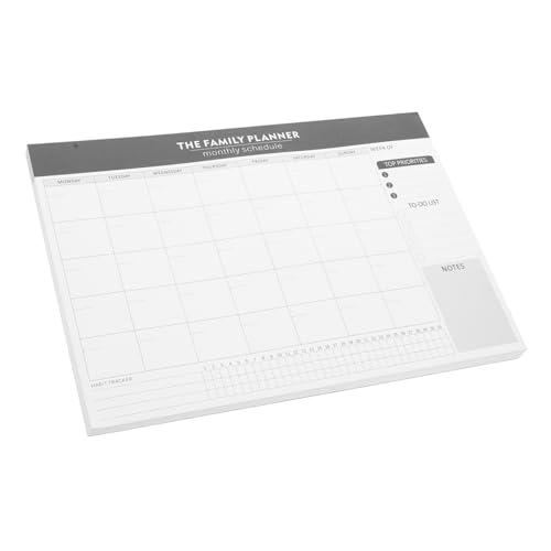 VILLFUL Monatlicher Planer Notizblock Motivations und Inspirationsnotizen Abwischbare To Do Liste zur Gewohnheitsverfolgung und Zielverwirklichung Schwarz für Büro und Unterwegs von VILLFUL