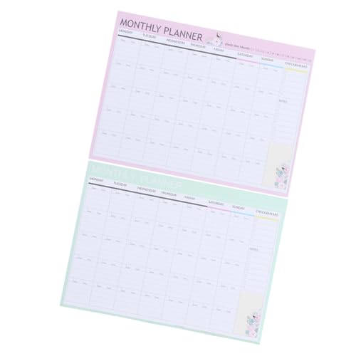 VILLFUL Monatlicher Planer Notizblock Tearable Design für Einfache Organisation Minimalistisches Layout für Tägliche Aufgaben und Terminplanung von VILLFUL