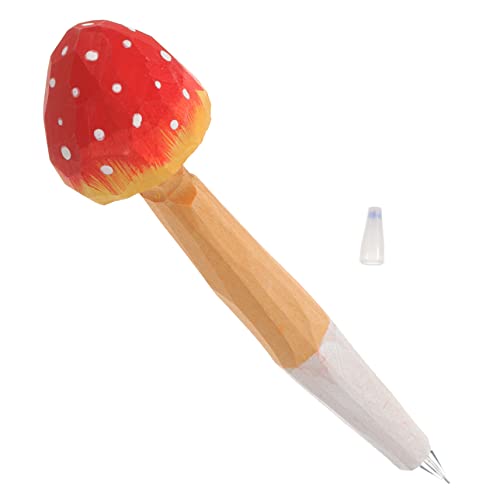 VILLFUL Mushroom Kugelschreiber aus Holz Kreative Schreibwaren für Studenten Bürobedarf Lustiger Pilz Stift für und Auszeichnungen Orange von VILLFUL