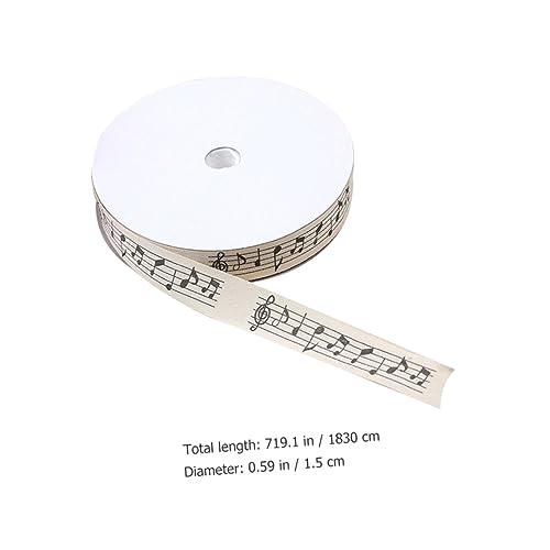 VILLFUL Musiknoten Geschenkband Breit Handgefärbtes Strapazierfähiges Geschenkband für DIY Geschenkschleifen Haaraccessoires Hochzeitsdeko Geschenkverpackung Bastelbedarf von VILLFUL