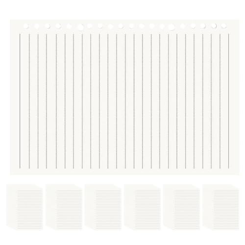 VILLFUL Nachfüllpapier für Ringbuch Liniertes Kariertes Nachfüllpapier für Notizbücher Stabil für Büro Studium Kreative Projekte von VILLFUL
