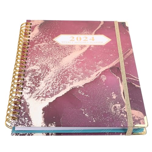 VILLFUL Notizbuch Für Agenda Planer, Notizbuch, Bürozubehör, Notizblock Für Meetings, Dekorativer Spiralnotizblock, Tragbarer Planer, Notizblock, Planungsnotizbuch, Zeitmanagement von VILLFUL
