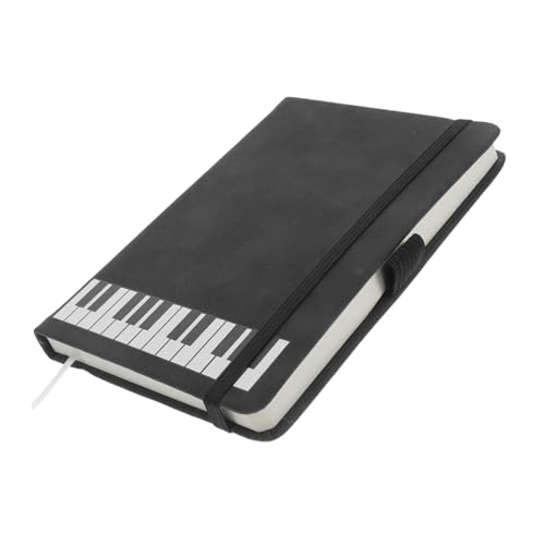 VILLFUL Notizbuch mit Klavierdesign PU Lederbezug Glattes für Notizen Tagebuch Zeichnungen für Musiker Studenten und Büromitarbeiter von VILLFUL