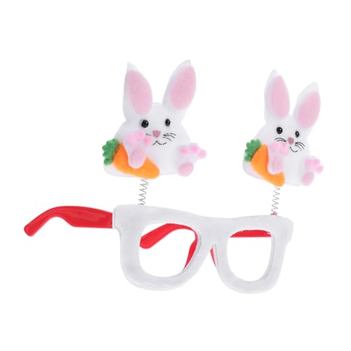 VILLFUL Osterbrille mit Hase und Karotte Lustige Partybrille für Erwachsene und Foto Requisite für Ostern Vielseitiges Dekorationszubehör für Festlichkeiten VILLFUL Osterbrille mit Hase und Karotte Lustige Partybrille für Erwachsene und Foto Requisite für Ostern Vielseitiges Dekorationszubehör für Festlichkeiten von VILLFUL