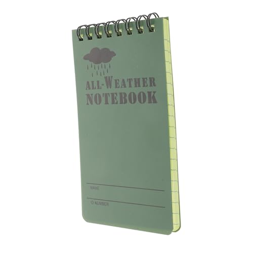 VILLFUL Outdoor Wasserdichtes Notizbuch mit Spiralbindung Minimalistisches Design Camouflage für Schule Reisen und Freizeitaktivitäten Dickes für Glattes Schreiben von VILLFUL