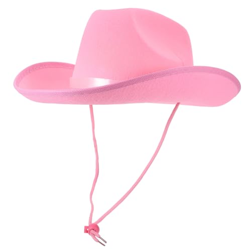 VILLFUL Partykleid, Kleidungszubehör, Vlieshut, Schleife, Schnalle, Western Cowboyhut (Pink), Partyhüte, Disco Party Dekorationen, Cowgirlhut, Cosplay Kostümhut, Kuhhut, Herrenhut von VILLFUL
