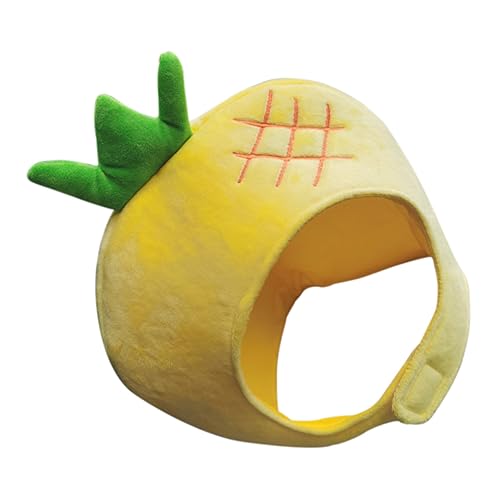 VILLFUL Plüsch Ananas Kopfbedeckung Cartoon Cosplay Partyhut Foto Requisite Karneval Halloween Kostüm Zubehör von VILLFUL
