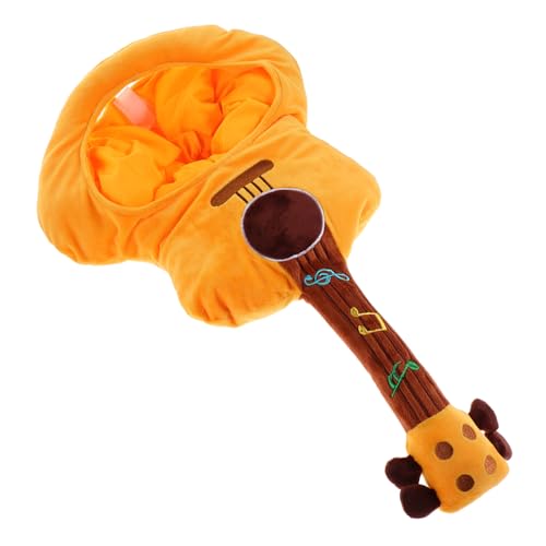 VILLFUL Plüsch Gitarren-hut Cartoon Kostüm Weiches Leichtes Party-photo-accessoire Musikalisches Kopfschmuck für Geburtstag und Festliche Themenveranstaltungen Niedliches Bühnenkostüm für von VILLFUL