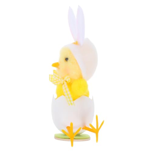 VILLFUL Plüsch Henne mit Hasenohren für Ostern Süße Figur im Zerbrochenen Eierschalen Look Tischdekoration für Ostereier Partys und Frühlingsfeiern VILLFUL Plüsch Henne mit Hasenohren für Ostern Süße Figur im Zerbrochenen Eierschalen Look Tischdekoration für Ostereier Partys und Frühlingsfeiern von VILLFUL