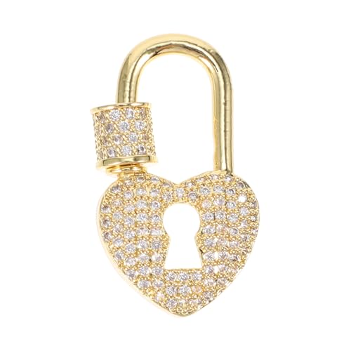 VILLFUL Praktischer Schmuckverbinder Karabinerverschluss für Halsketten Feiner Diy Connector Gold Einfach zu Bedienen und Hautfreundlich Leichter Kompakter Schmuckverschluss für Kreationen von VILLFUL