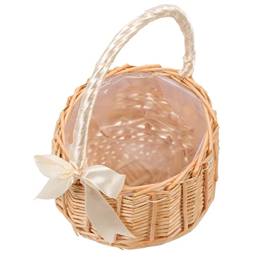 VILLFUL Rattan Blumenkorb Handgefertigt für Hochzeiten Vielseitiger Aufbewahrungskorb mit Praktischem Griff Blumenkorb für Dekoration und Lagerung von Kleinigkeiten VILLFUL Rattan Blumenkorb Handgefertigt für Hochzeiten Vielseitiger Aufbewahrungskorb mit Praktischem Griff Blumenkorb für Dekoration und Lagerung von Kleinigkeiten von VILLFUL